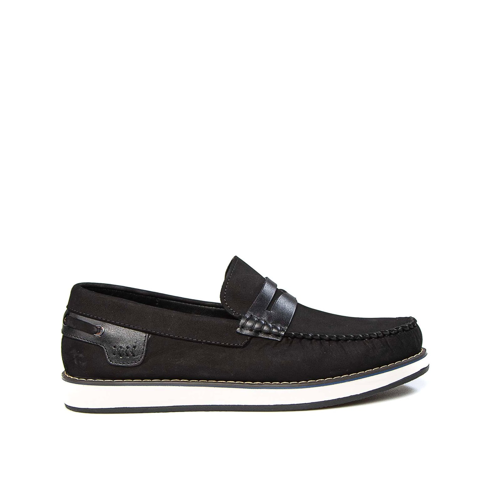 MAJD - Mocassins 100 % Daim Noir.