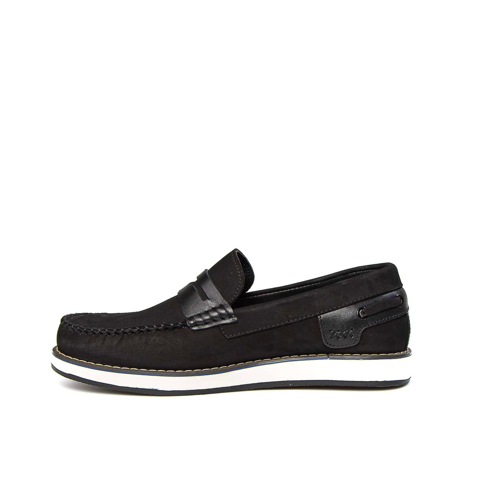 MAJD - Mocassins 100 % Daim Noir.