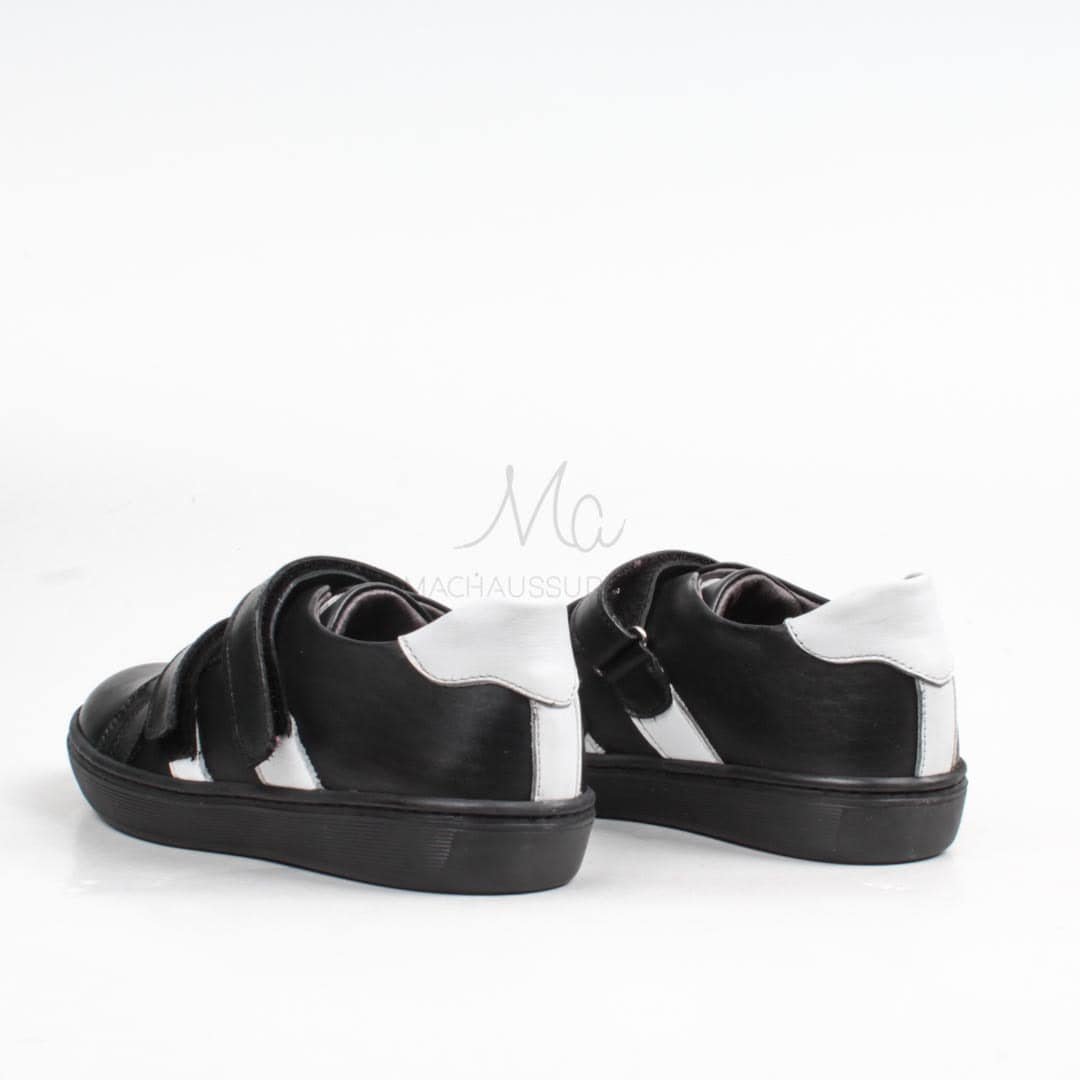 Velcro - Baskets Enfants Noir.