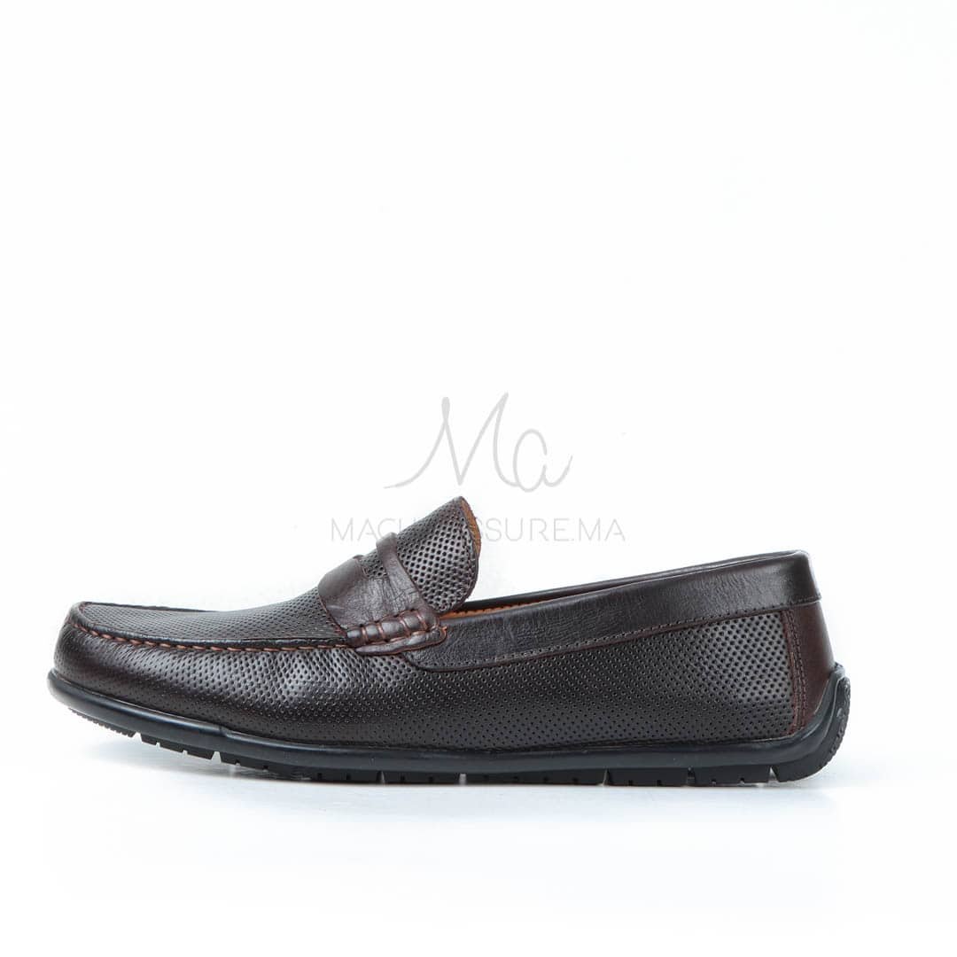 CORYDALLOS - Mocassins ultras confortable 100% Cuir en Marron.