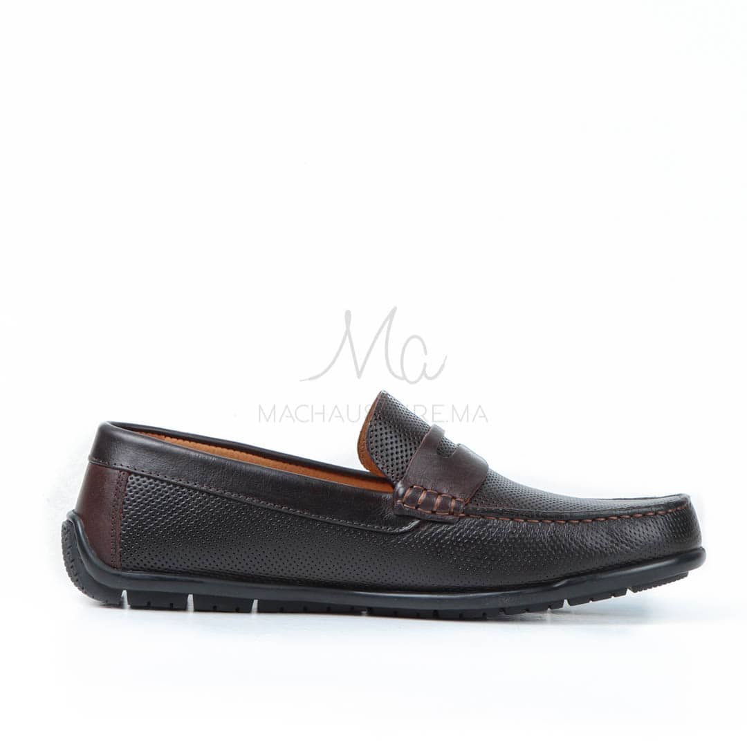 CORYDALLOS - Mocassins ultras confortable 100% Cuir en Marron.
