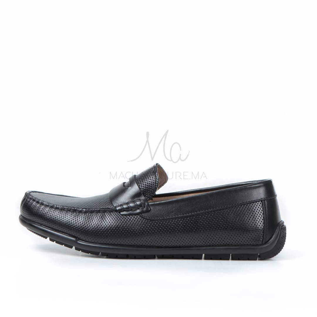 CORYDALLOS - Mocassins ultras confortable 100% Cuir en Noir.