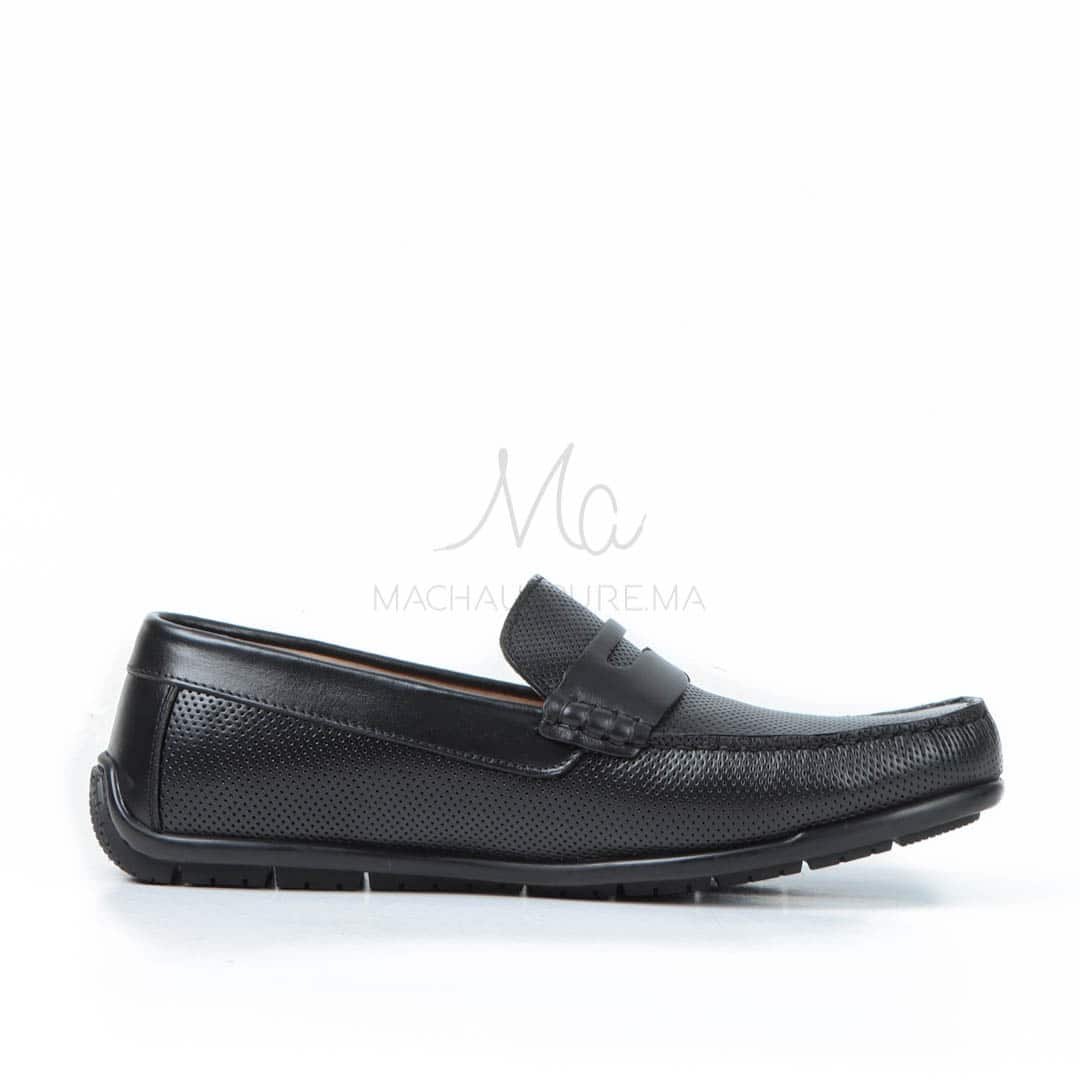 CORYDALLOS - Mocassins ultras confortable 100% Cuir en Noir.
