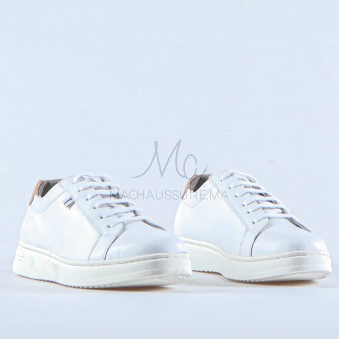 Reyo - Baskets Basses en cuir en Blanc.