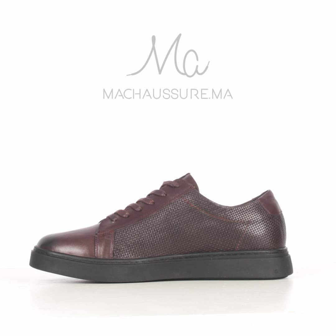 Dillon Baskets Basses en cuir - Marron.