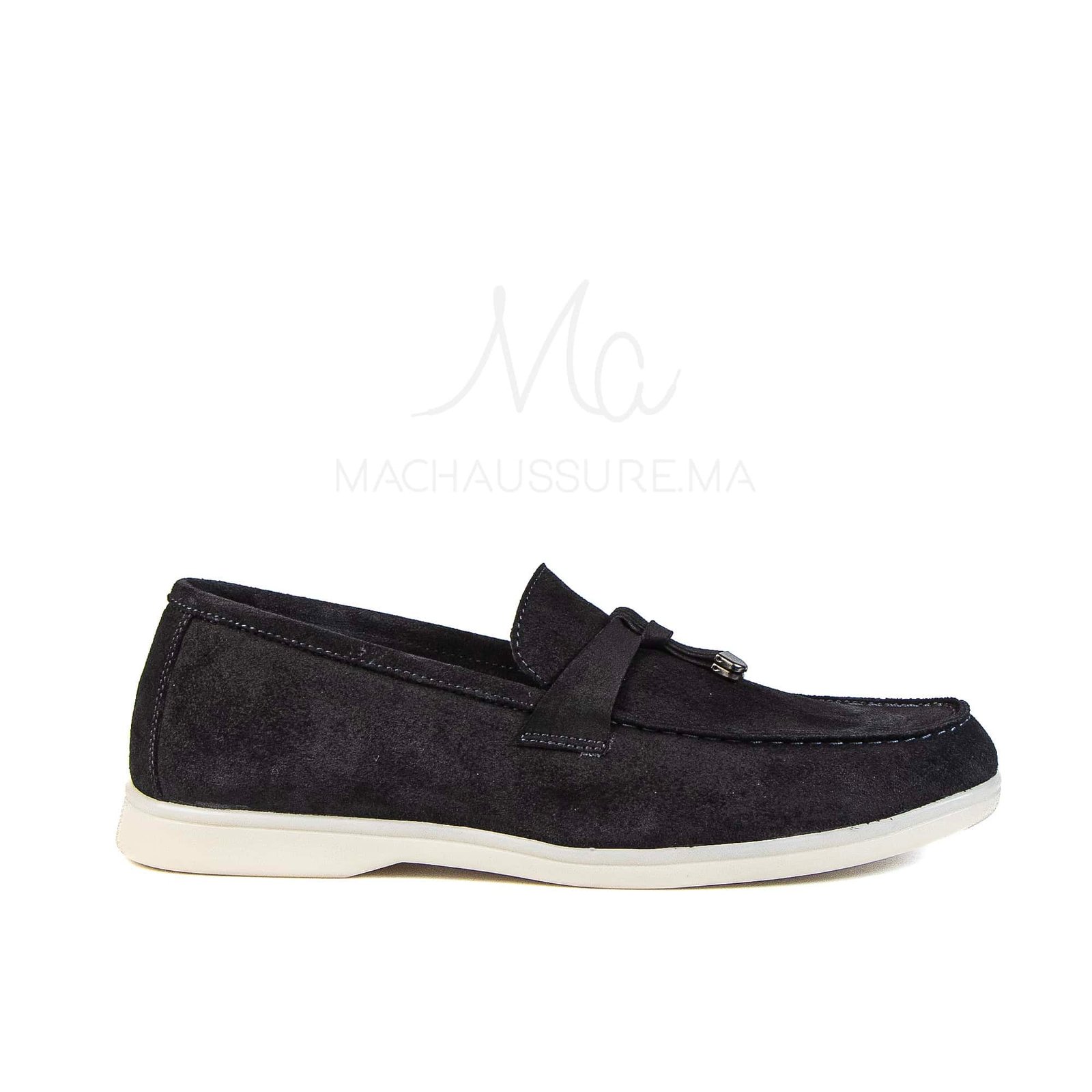 OPERA - Mocassins 100 % Daim bleu.