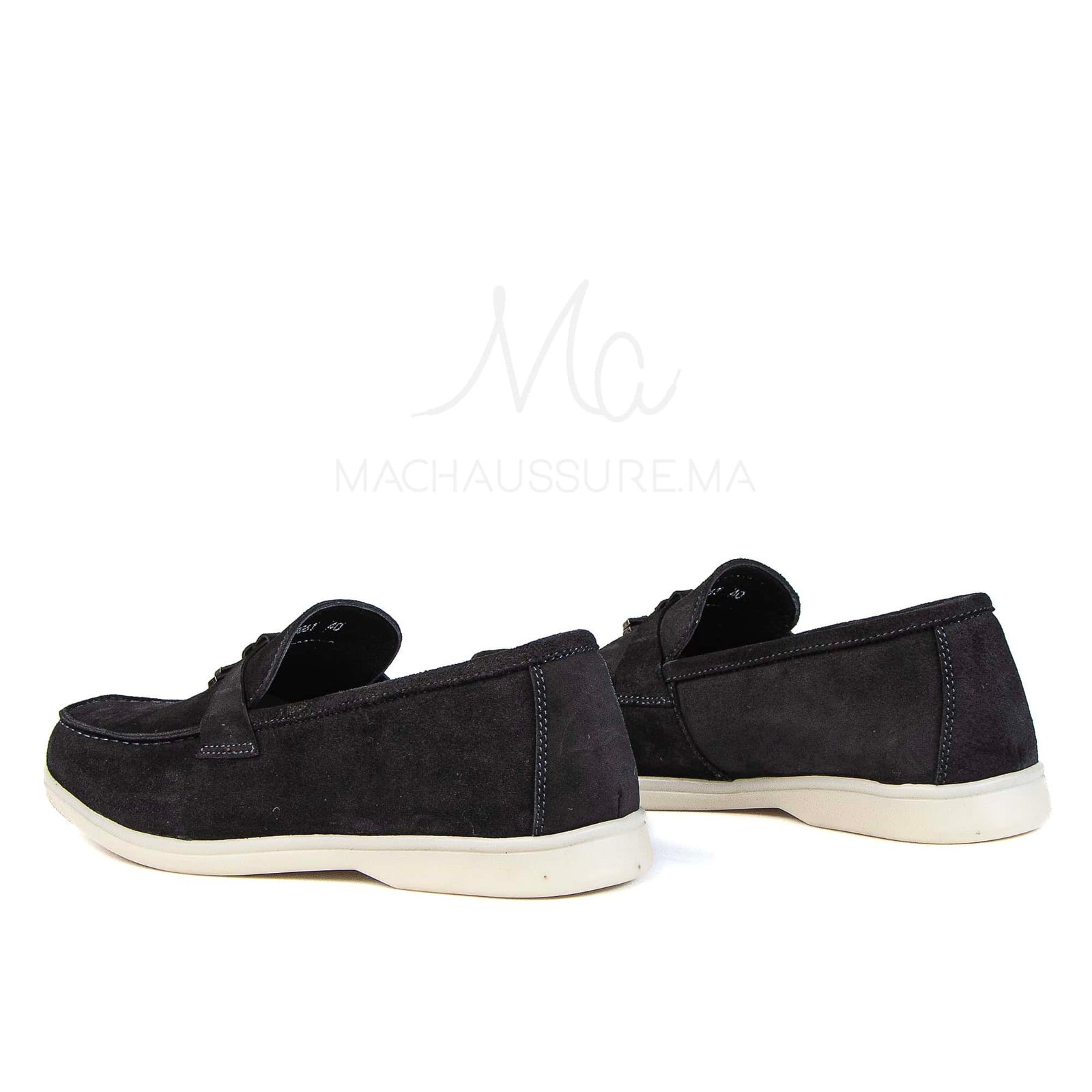 OPERA - Mocassins 100 % Daim bleu.