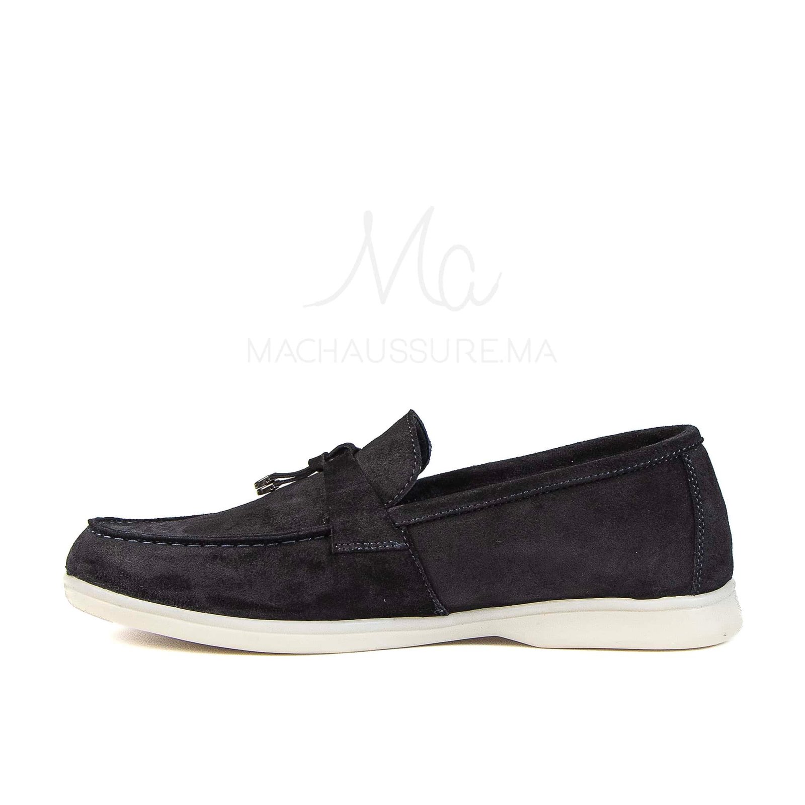 OPERA - Mocassins 100 % Daim bleu.