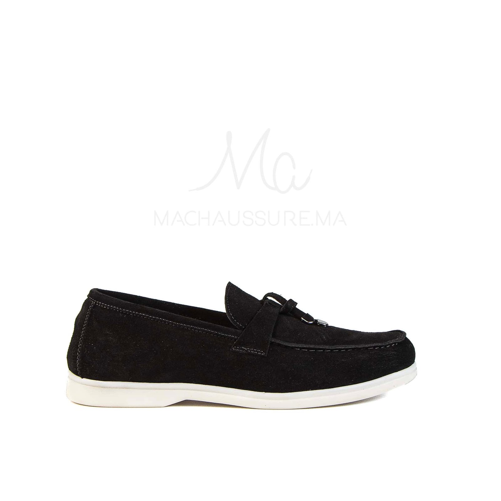 OPERA - Mocassins 100 % Daim Noir.