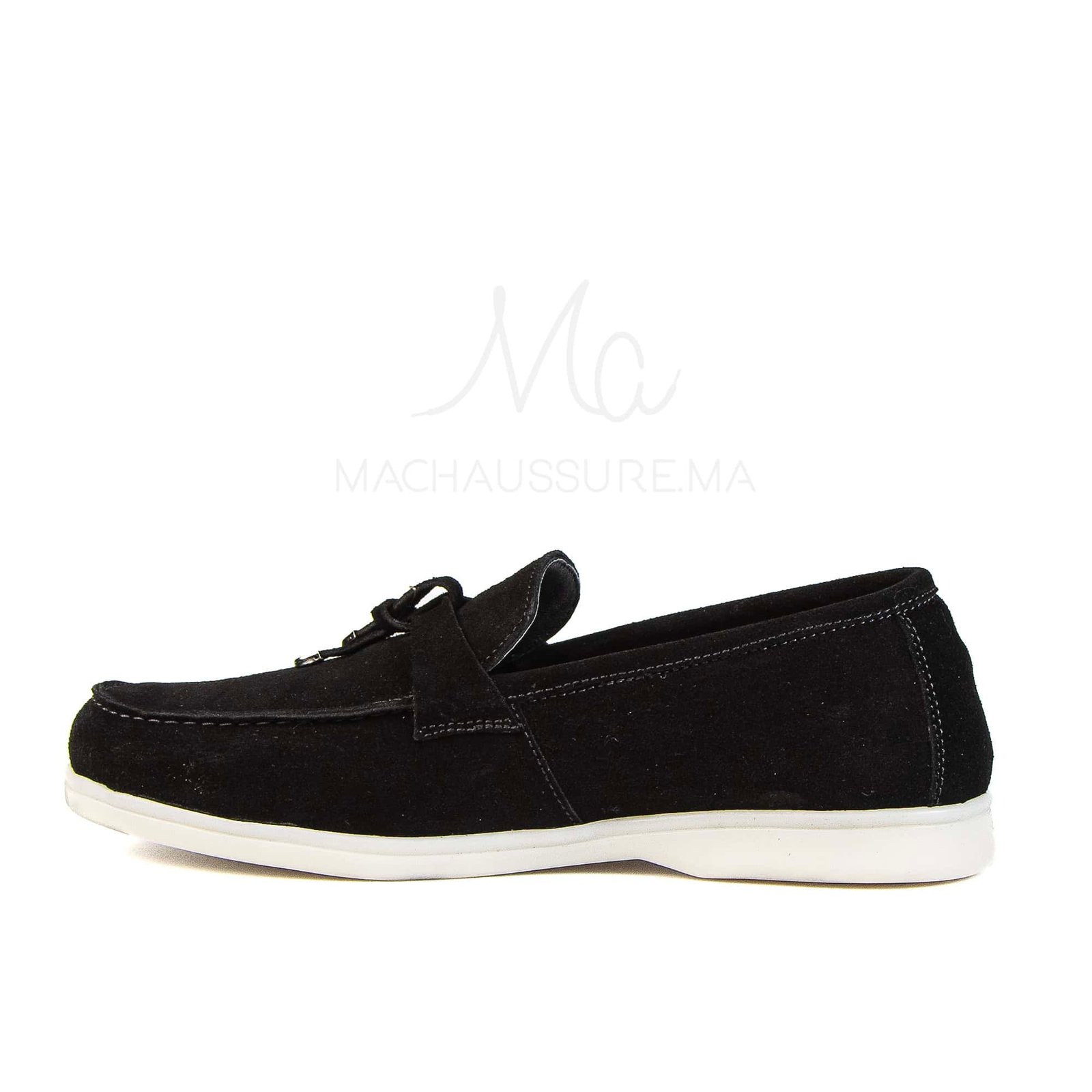OPERA - Mocassins 100 % Daim Noir.