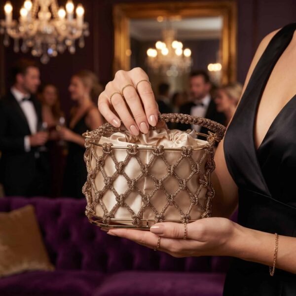 Sac à main sophistiqué pour soirée élégante..