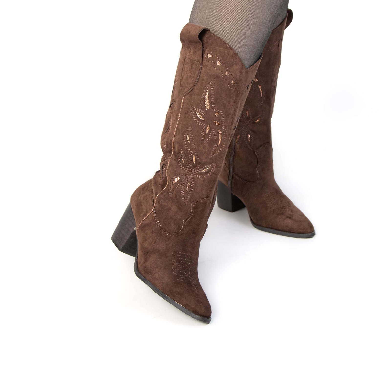 Cowboy – Bottes cowboy à talon en Marron.