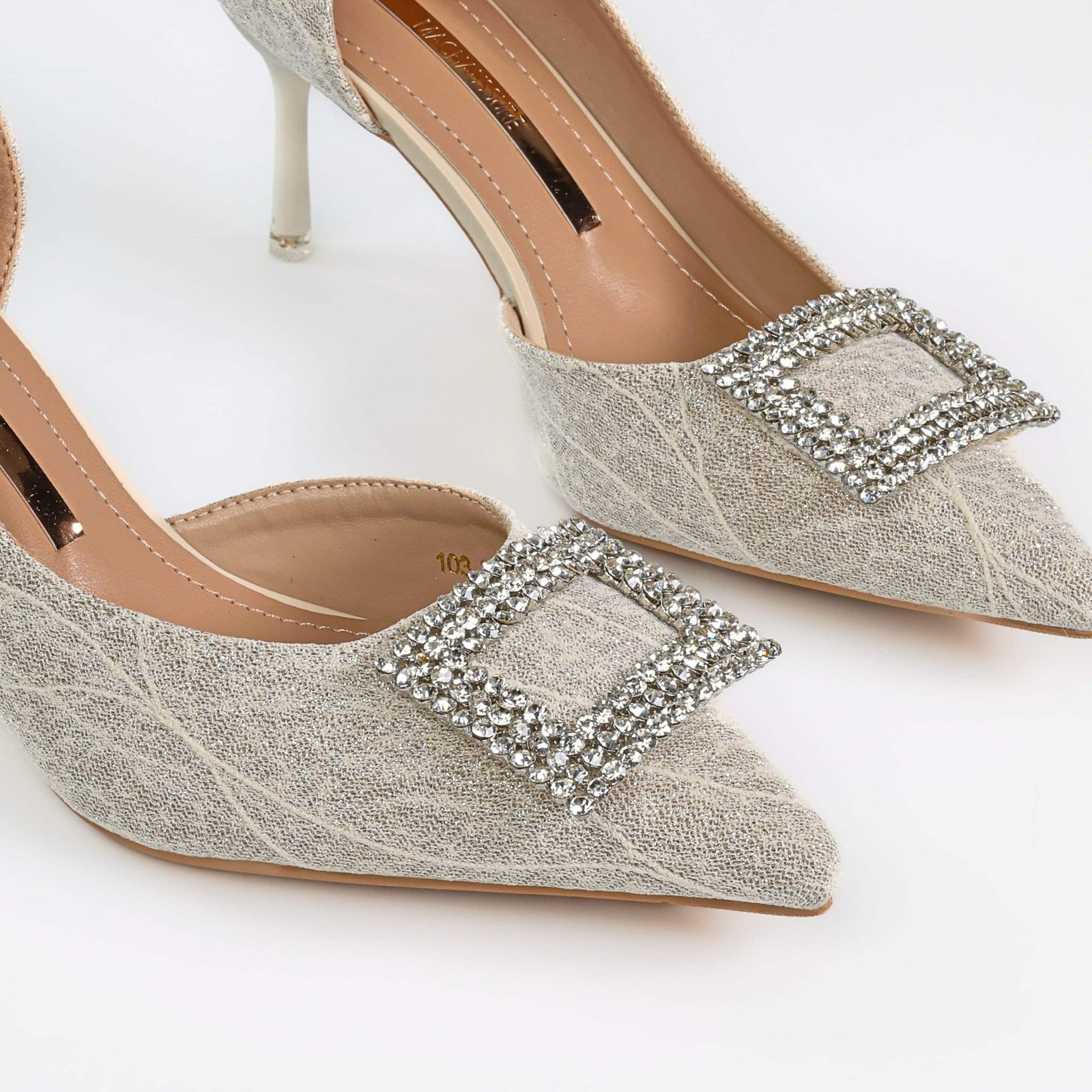Lustre – Escarpins Soirée en Beige.