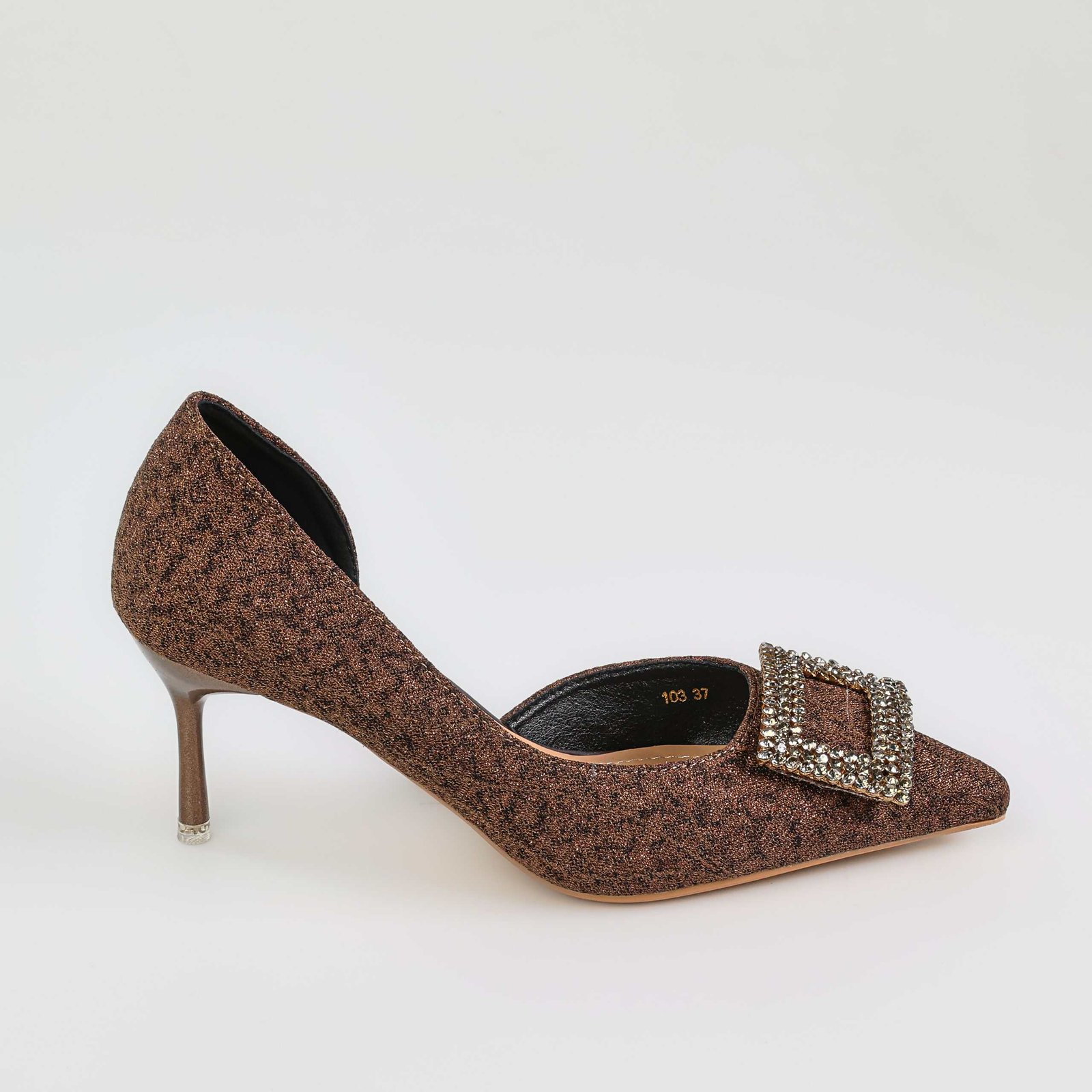 Lustre – Escarpins Soirée en Coffee.