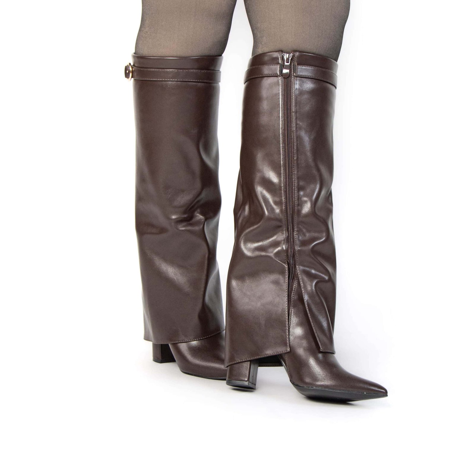 JIMMY – Bottes à talon en Marron.