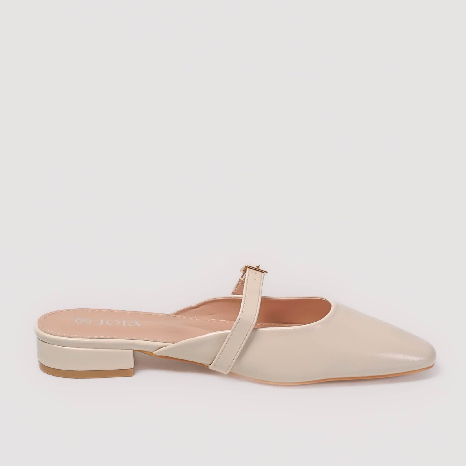 AURA – Mules demi talon en Beige.