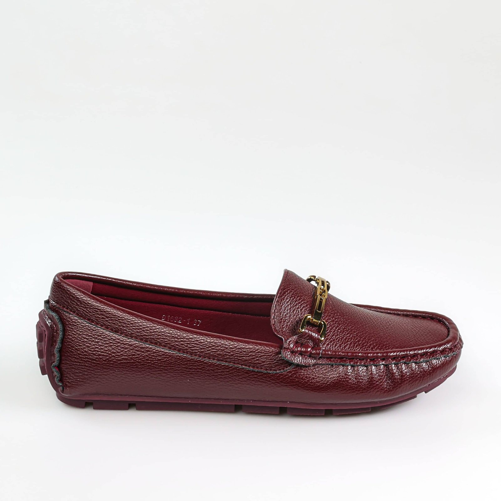 Fibre – Mocassins confortables en Bordeau.