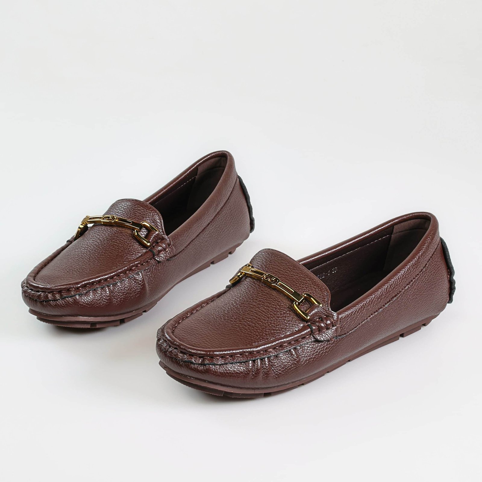Fibre – Mocassins confortables en Coffee.