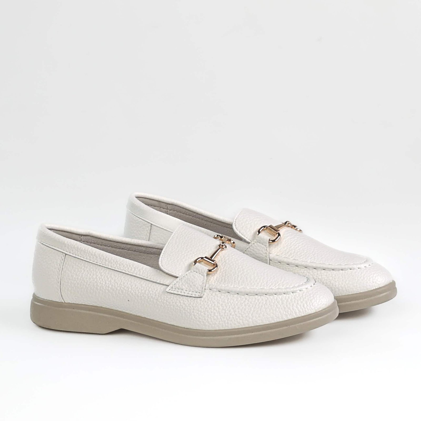 Passage – Mocassins Femmes en Blanc.