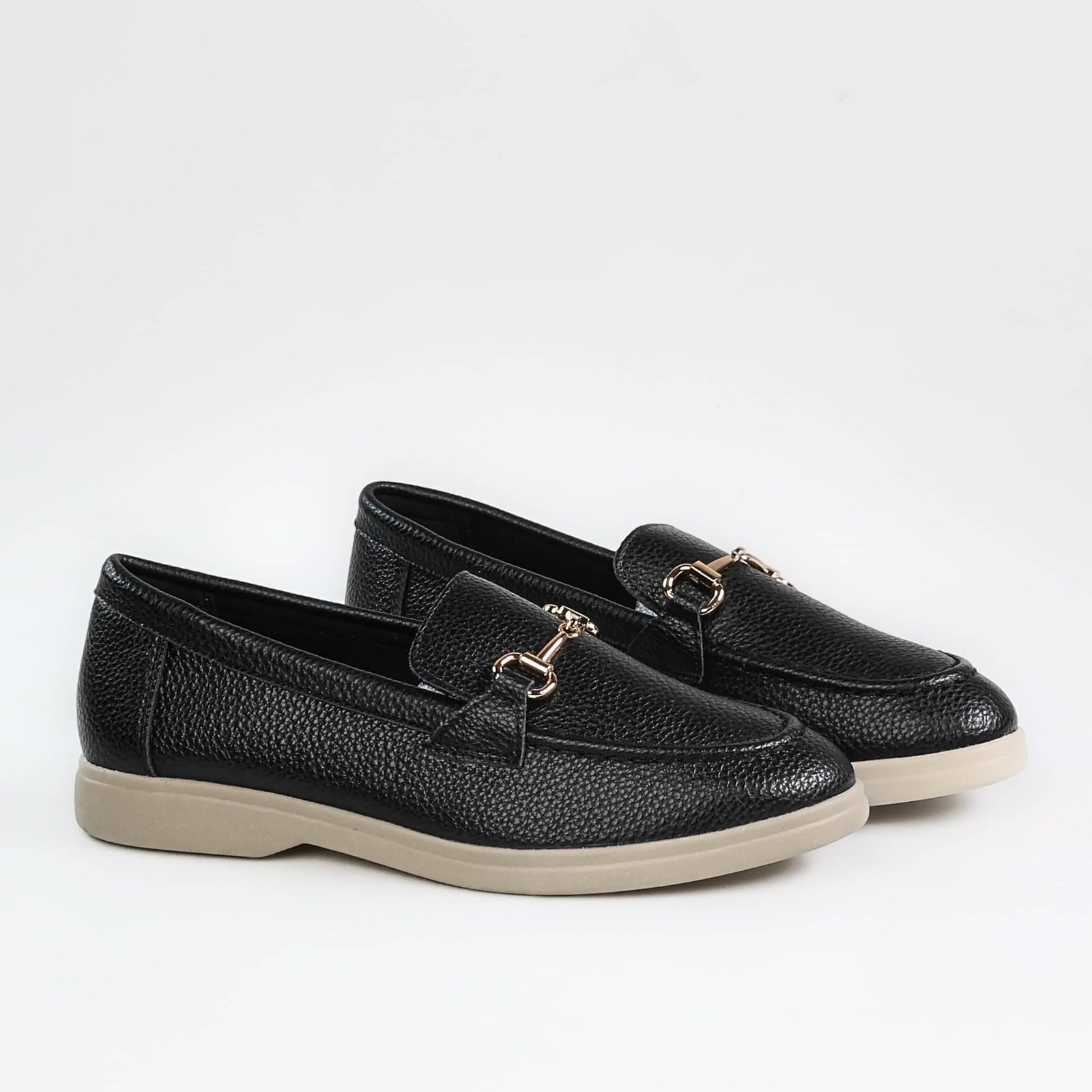 Passage – Mocassins Femmes en Noir.