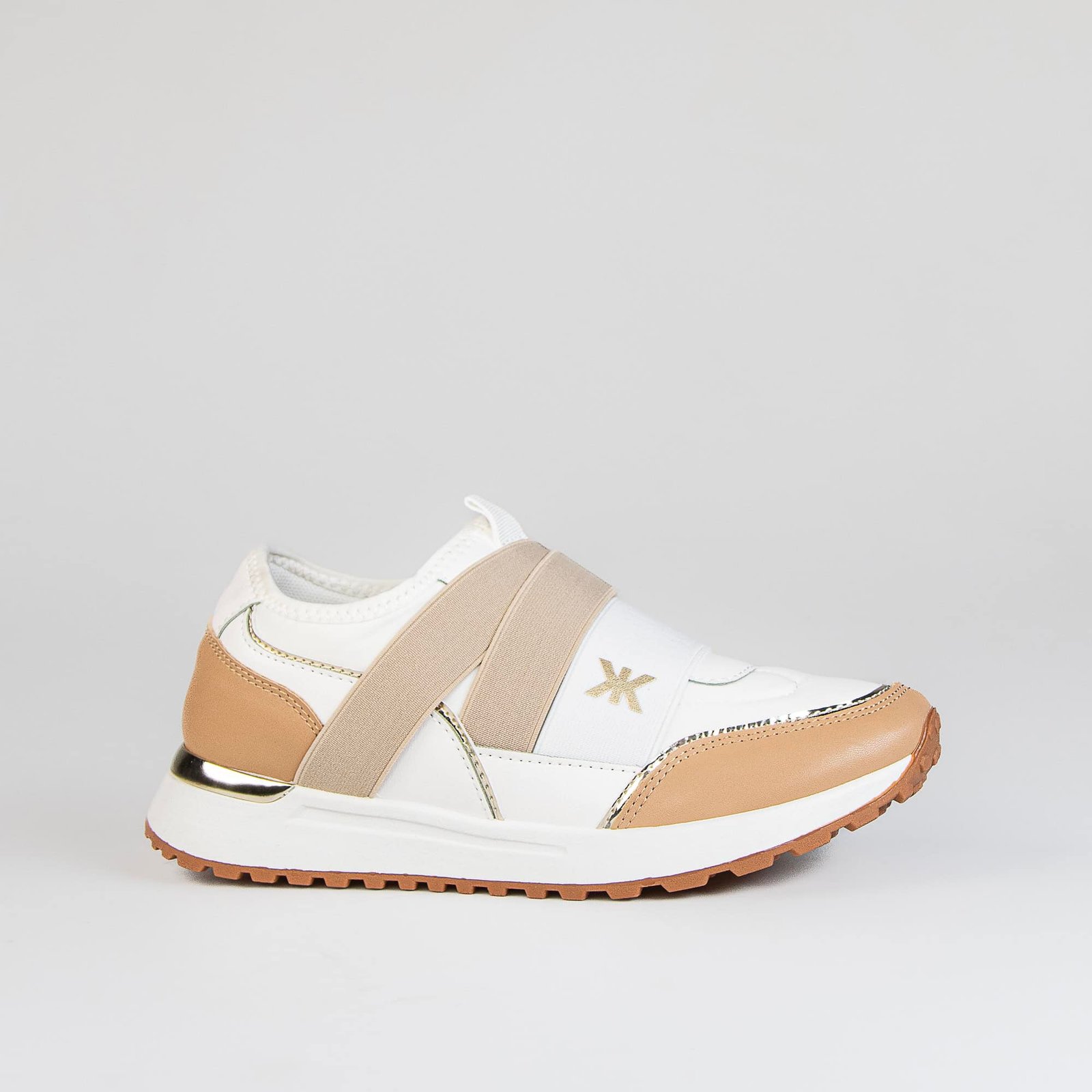 Melvine - Baskets Femmes en Kaki.