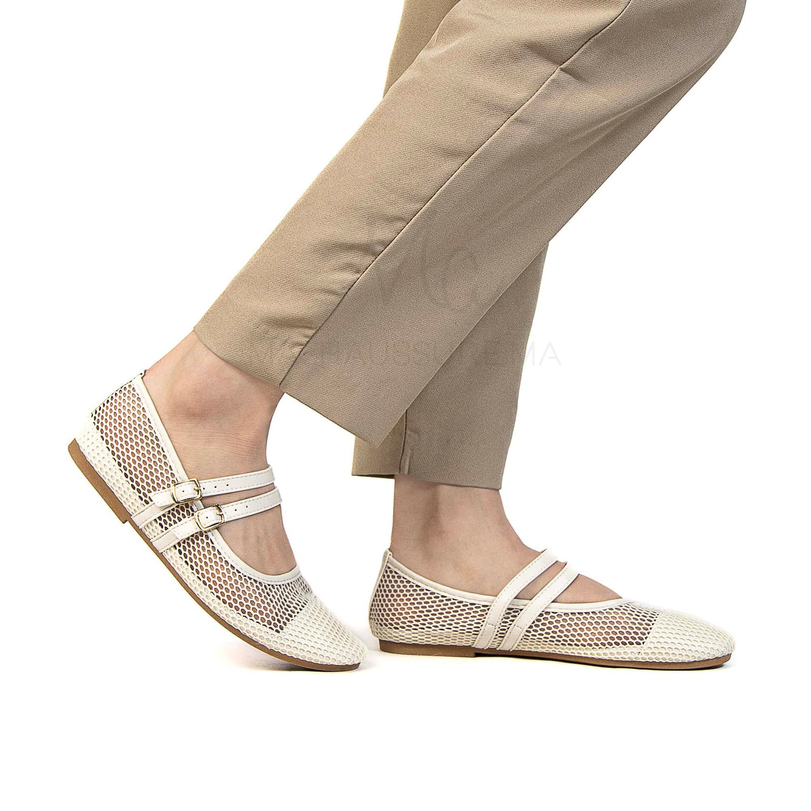 Marha – Ballerines Femmes en Beige.