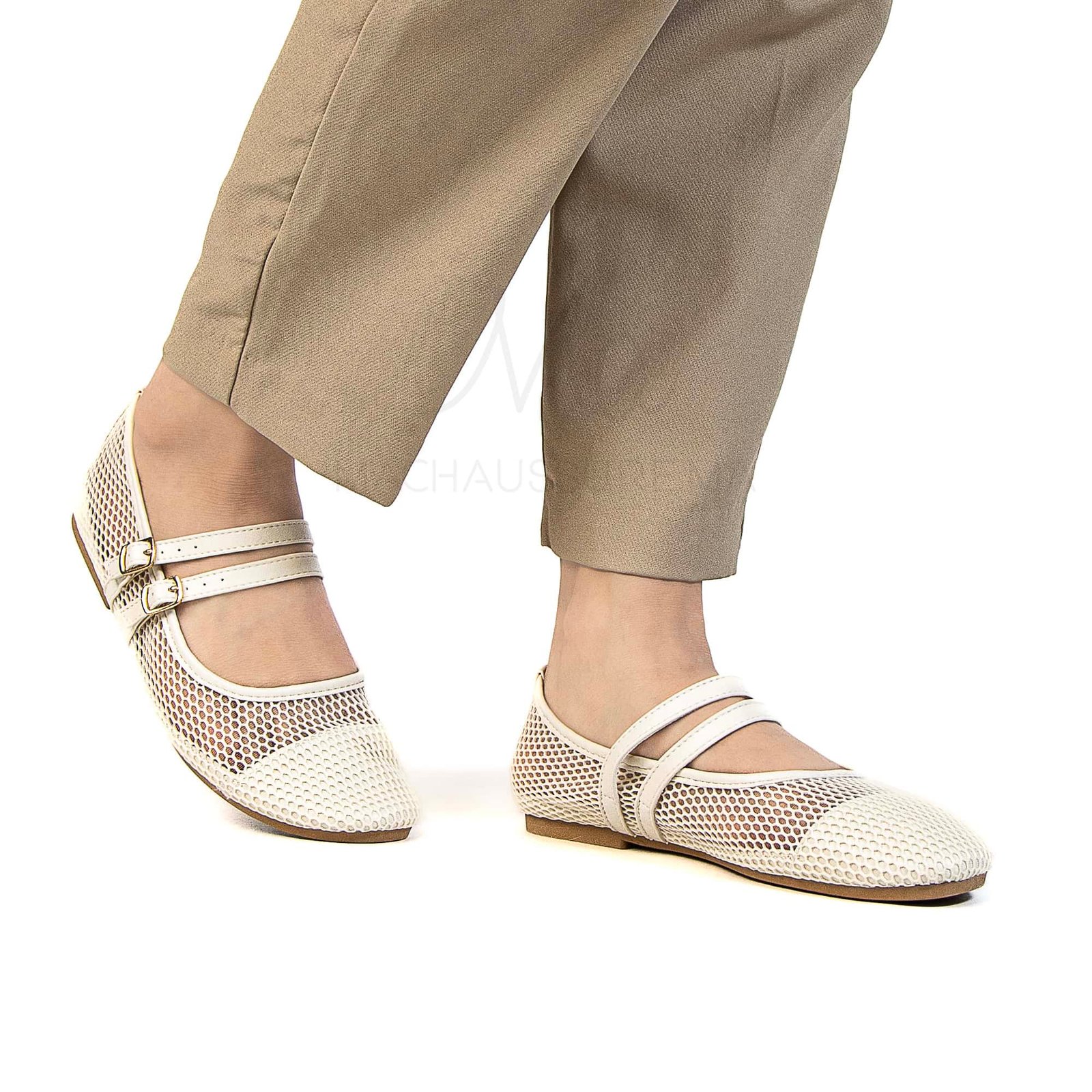 Marha – Ballerines Femmes en Beige.