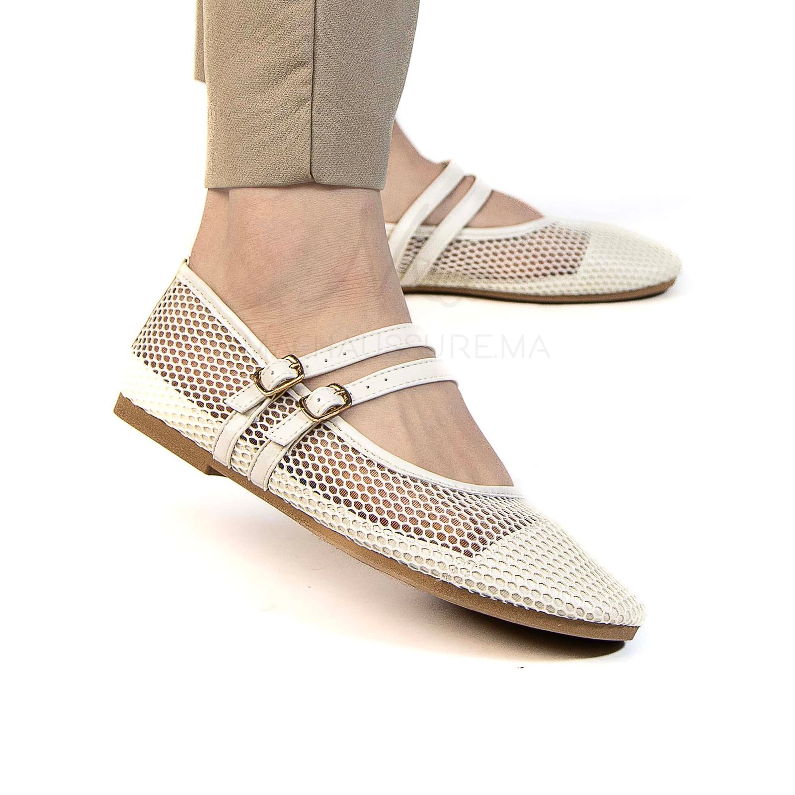 Marha – Ballerines Femmes en Beige.