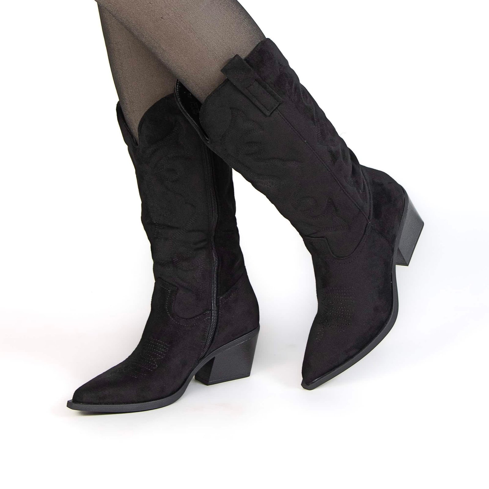 Santiags – Bottes Femmes en Noir.