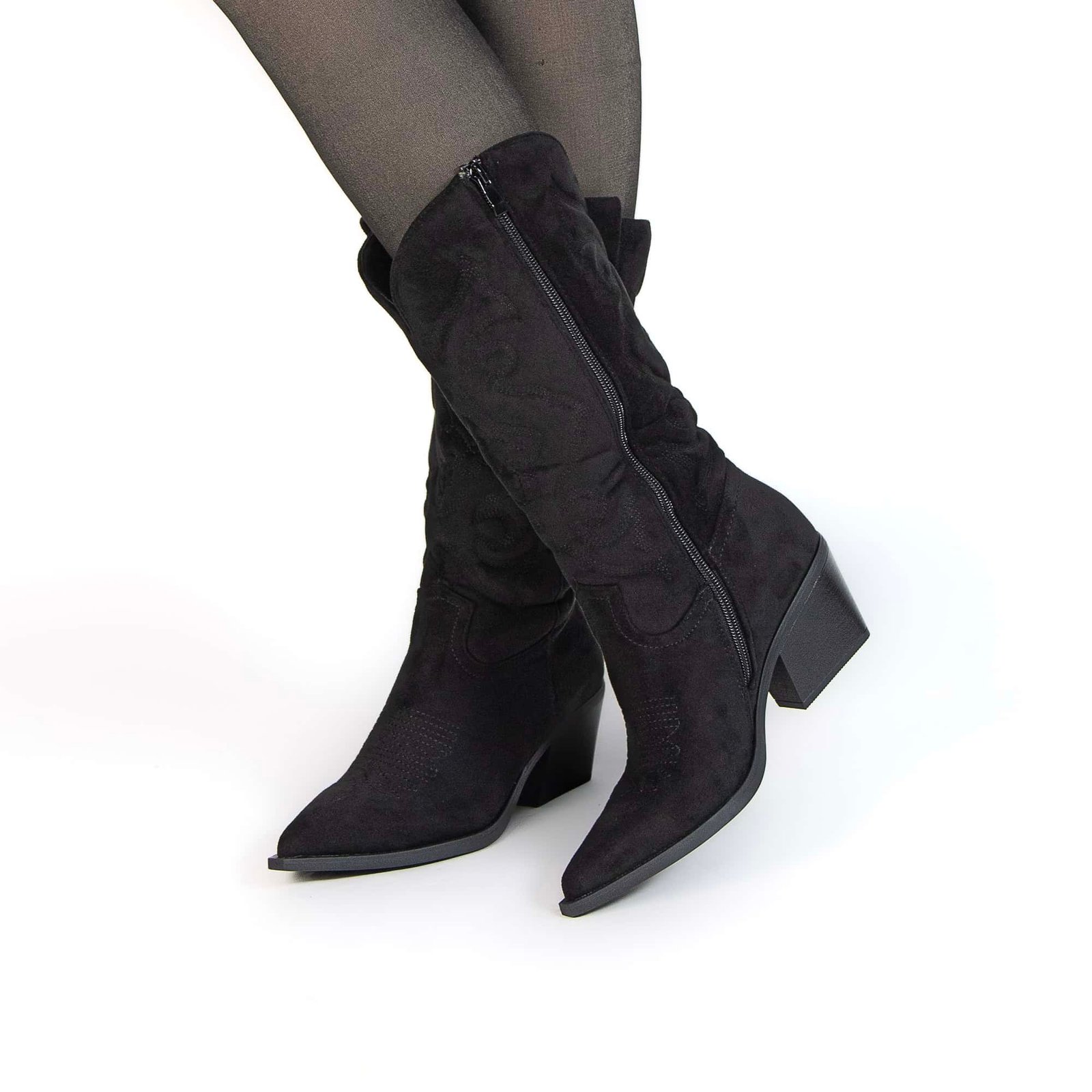 Santiags – Bottes Femmes en Noir.
