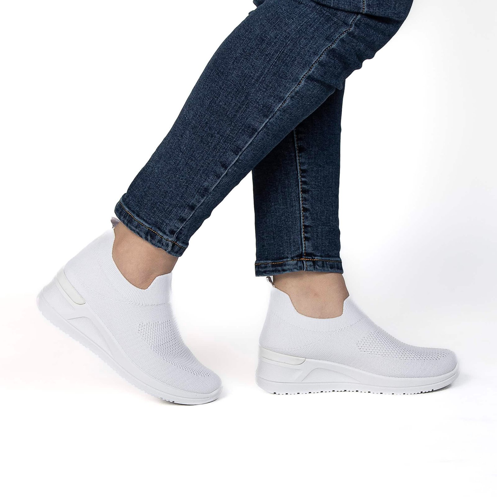 ARIA – Baskets Confort Respirantes en Blanc.