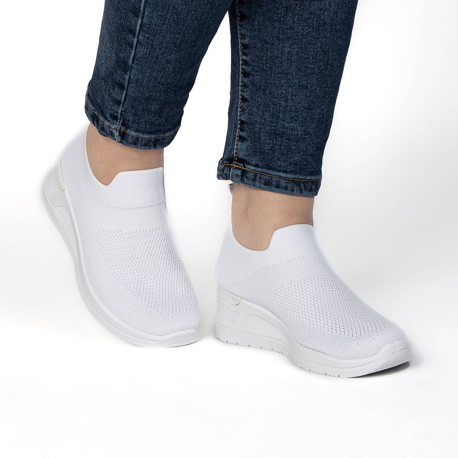 ARIA – Baskets Confort Respirantes en Blanc.