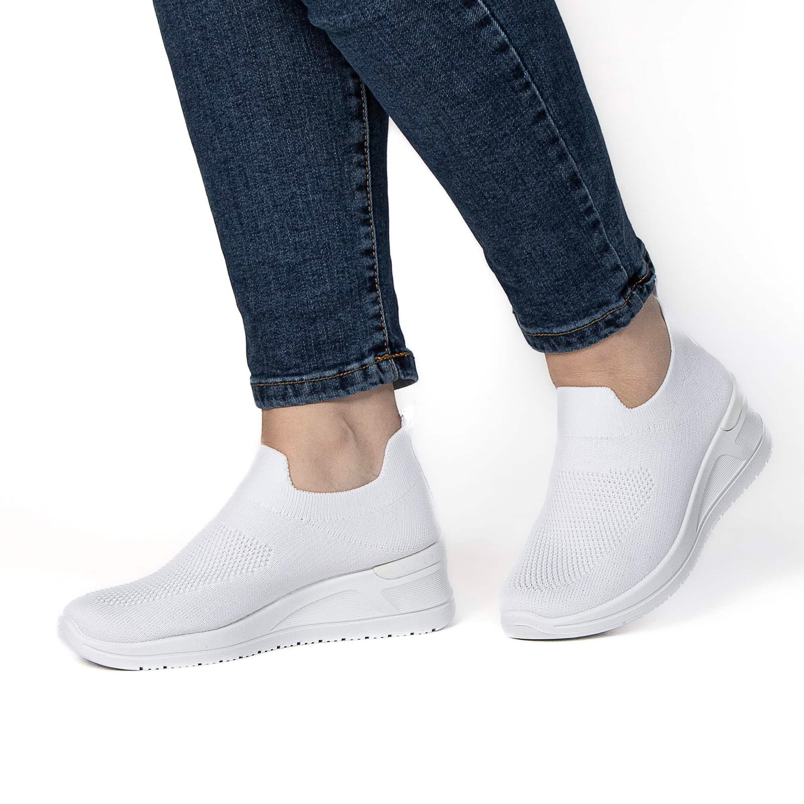 ARIA – Baskets Confort Respirantes en Blanc.