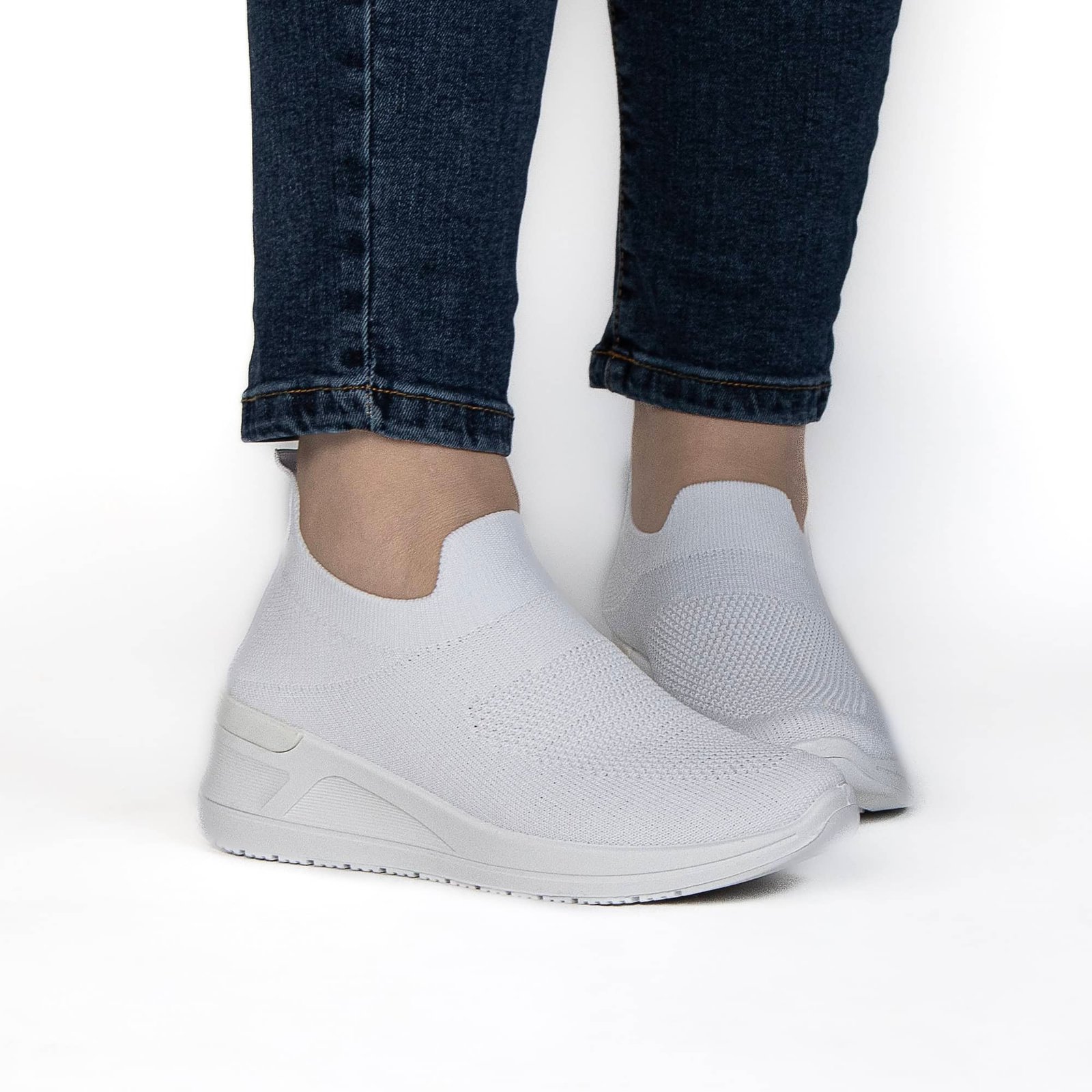 ARIA – Baskets Confort Respirantes en Blanc.