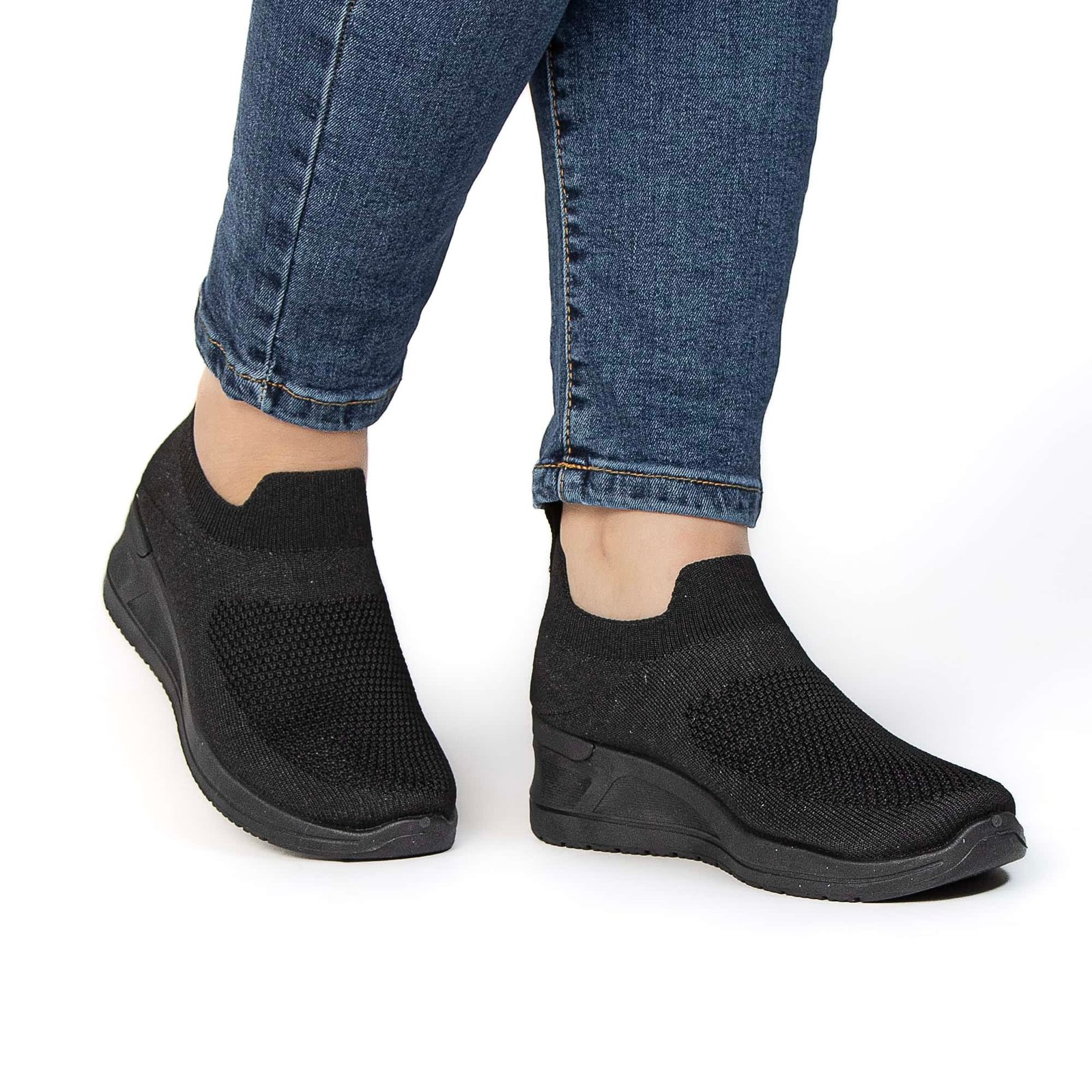 ARIA – Baskets Confort Respirantes en Noir.