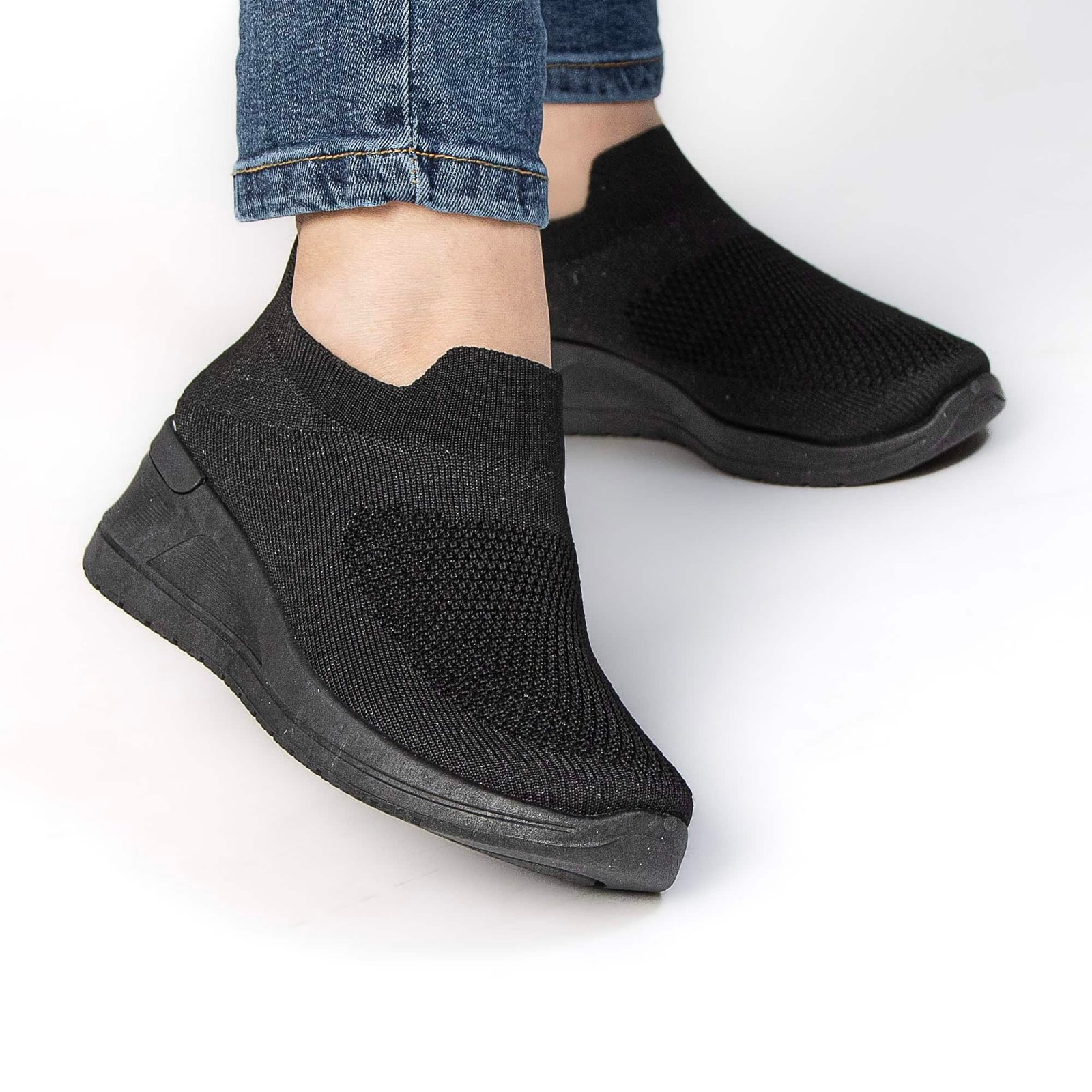 ARIA – Baskets Confort Respirantes en Noir.