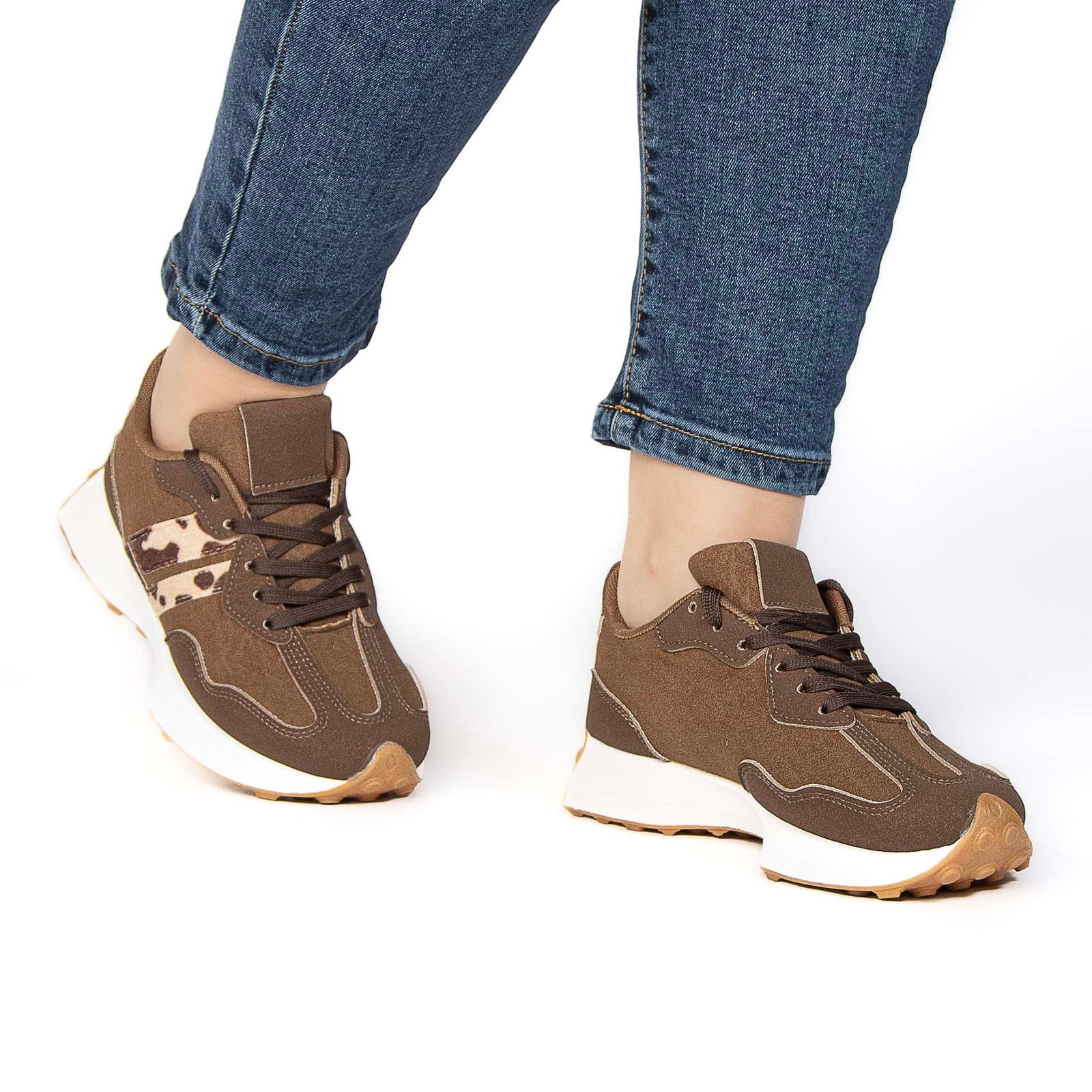 OZEL – Baskets femmes en Marron.