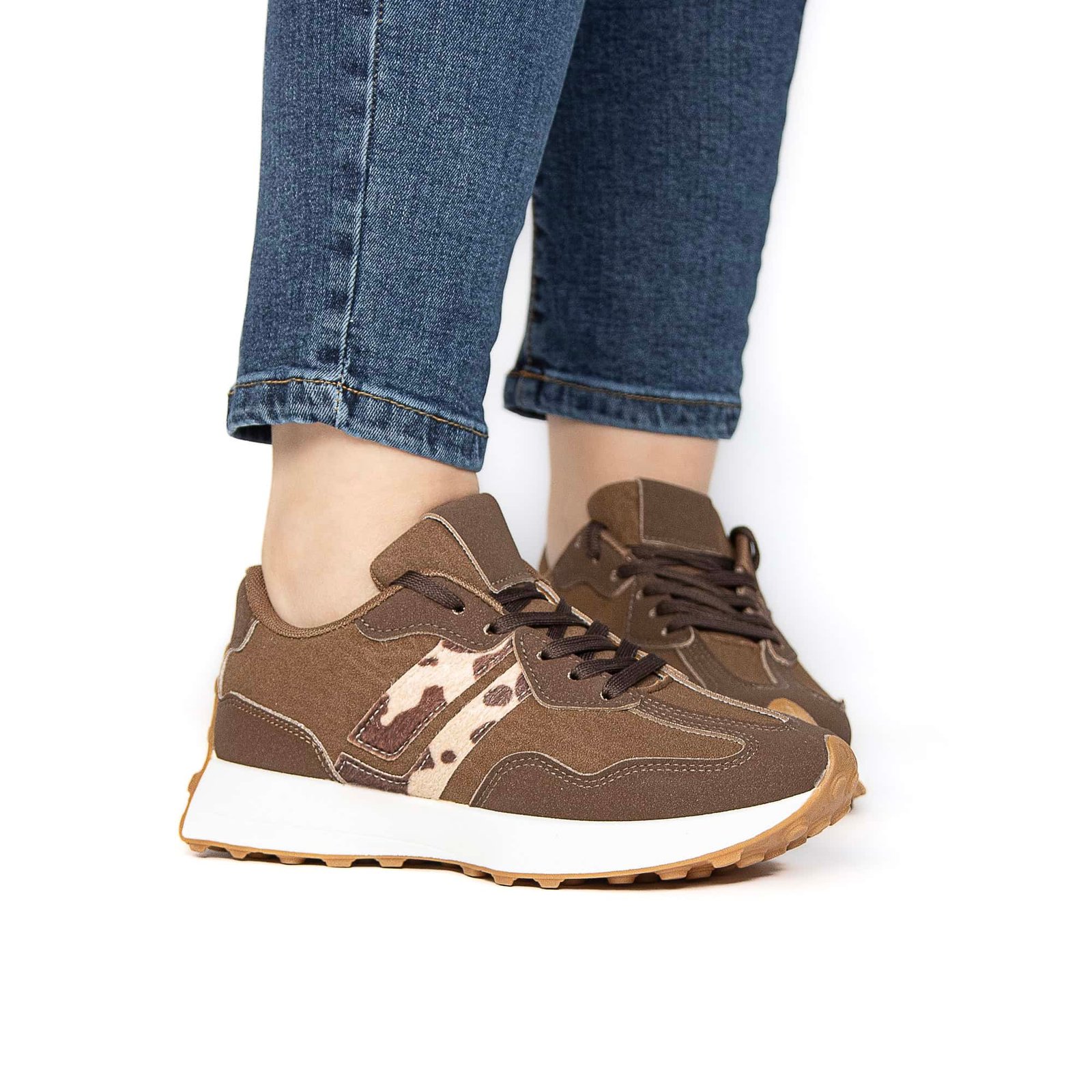 OZEL – Baskets femmes en Marron.