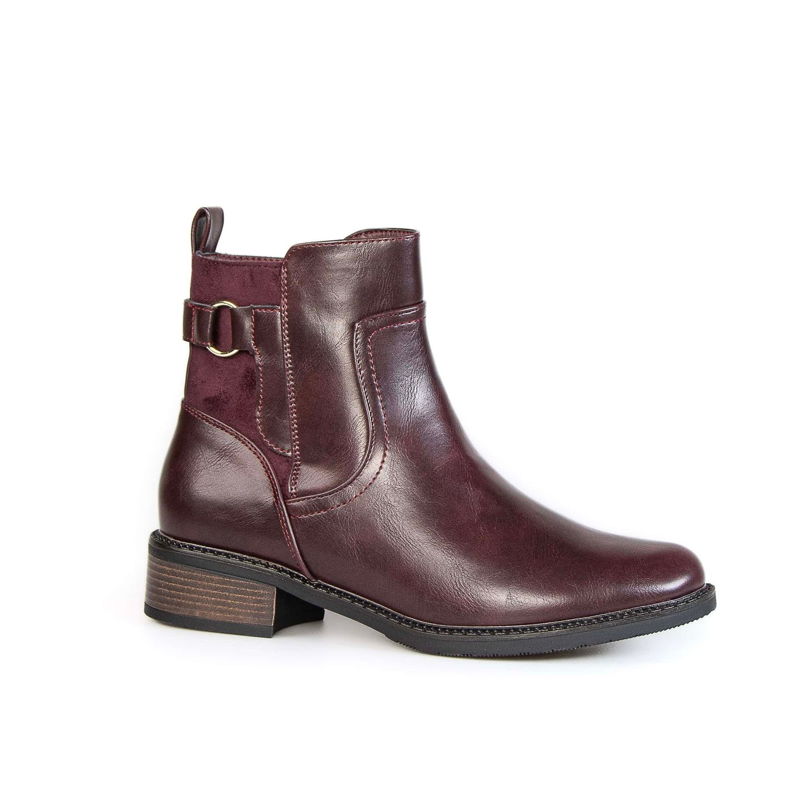 GLORY – Bottines femmes en Bordeau.