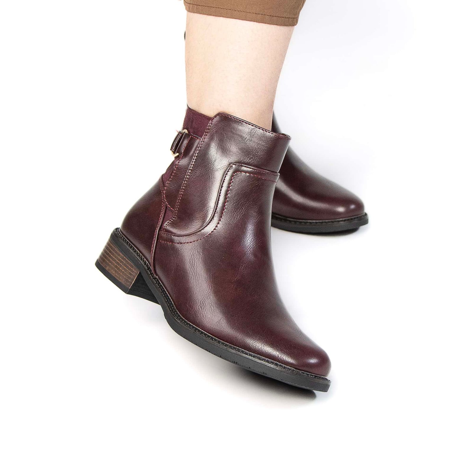 GLORY – Bottines femmes en Bordeau.