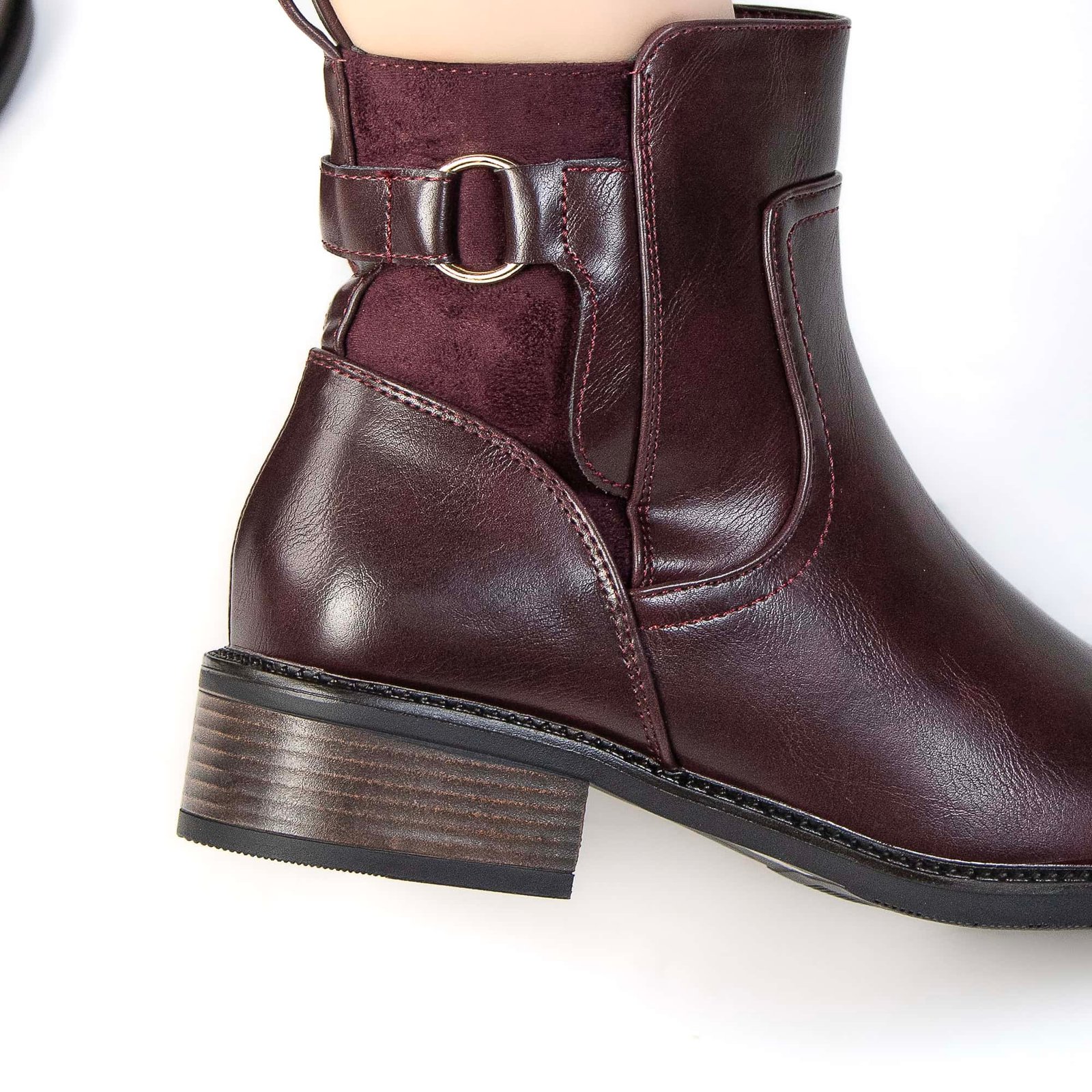 GLORY – Bottines femmes en Bordeau.