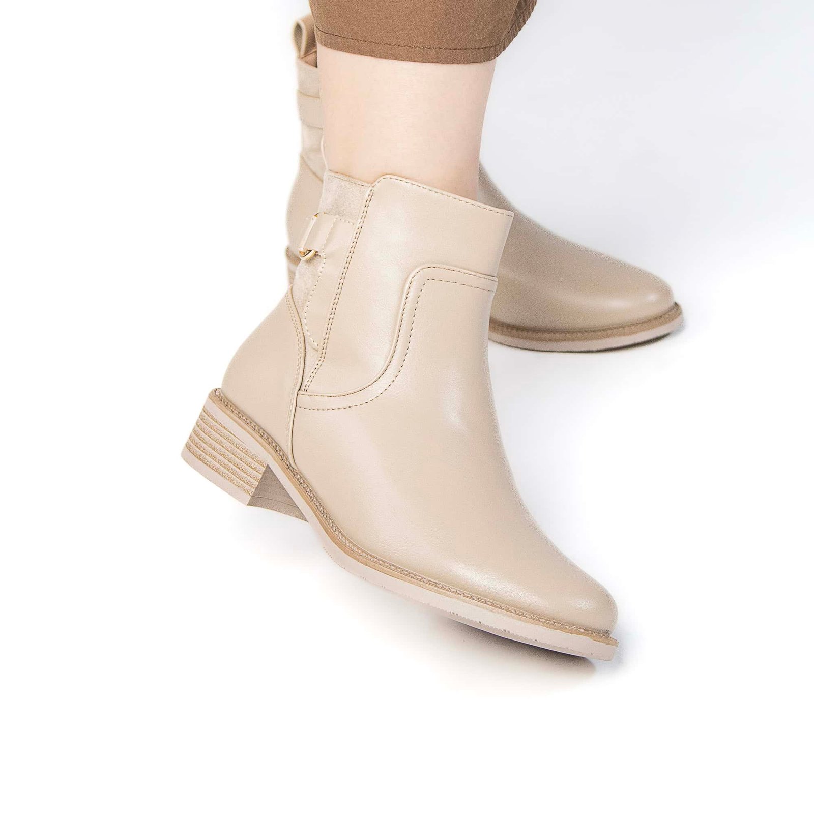 GLORY – Bottines femmes en Kaki.