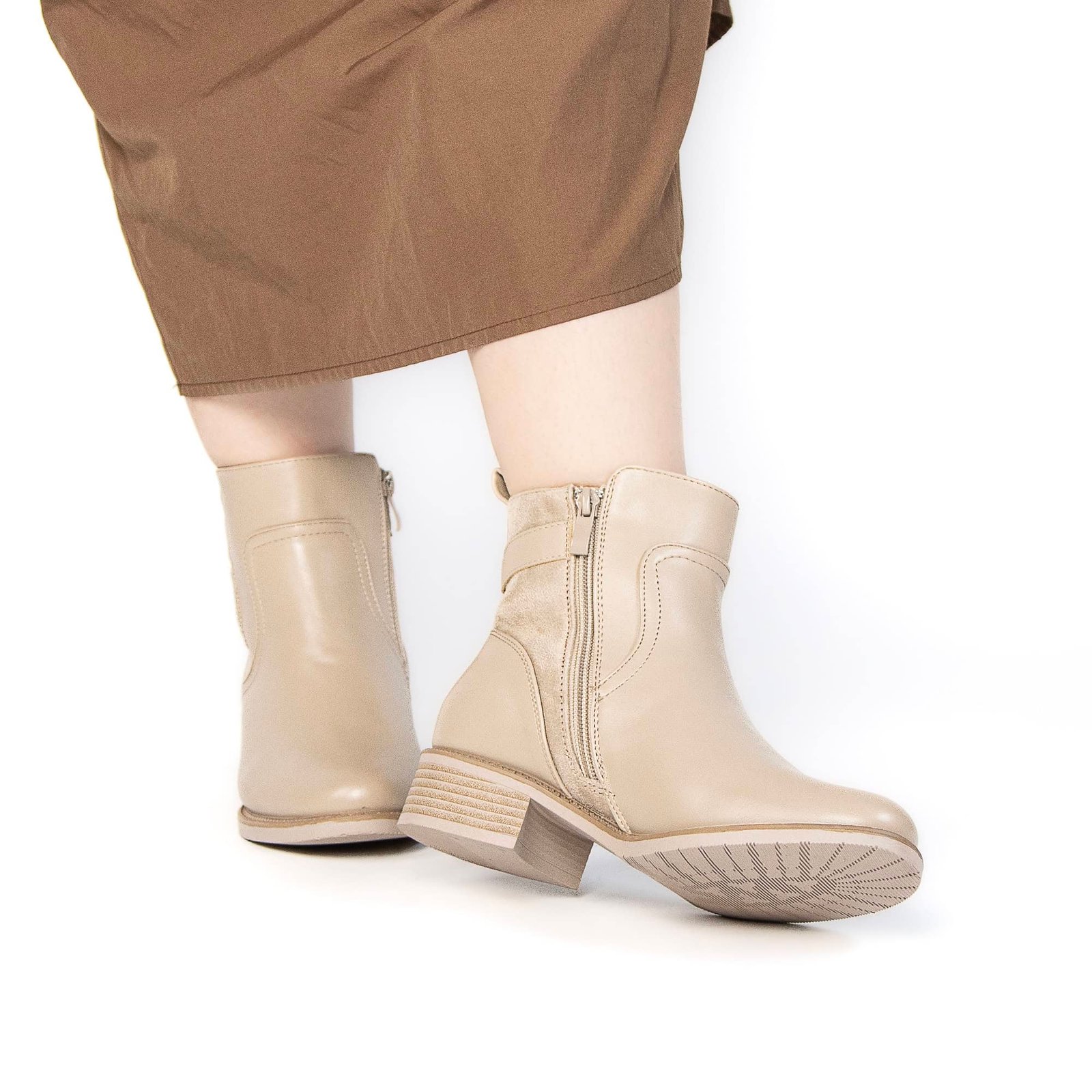 GLORY – Bottines femmes en Kaki.