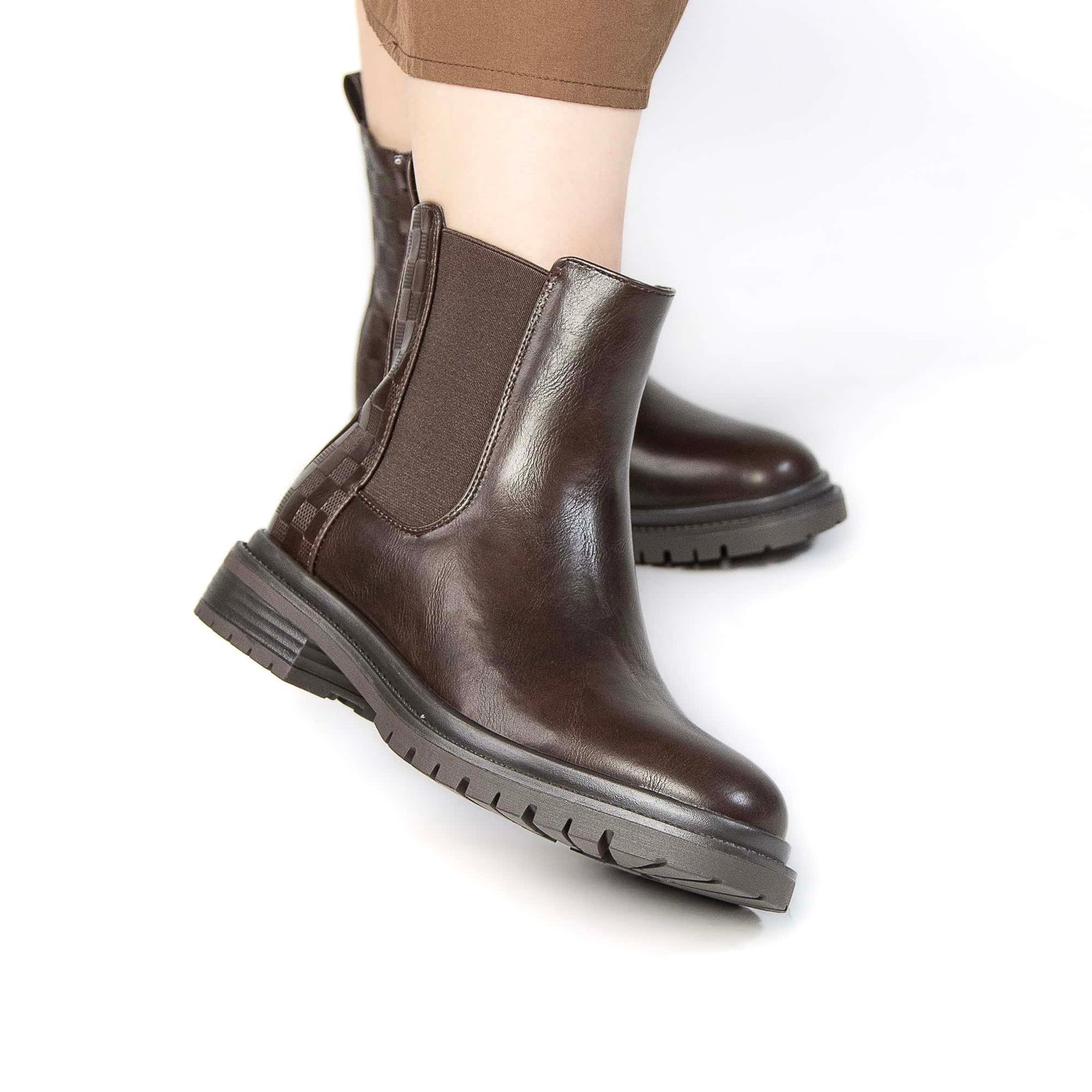 YANTI – Bottines femmes en Coffee.