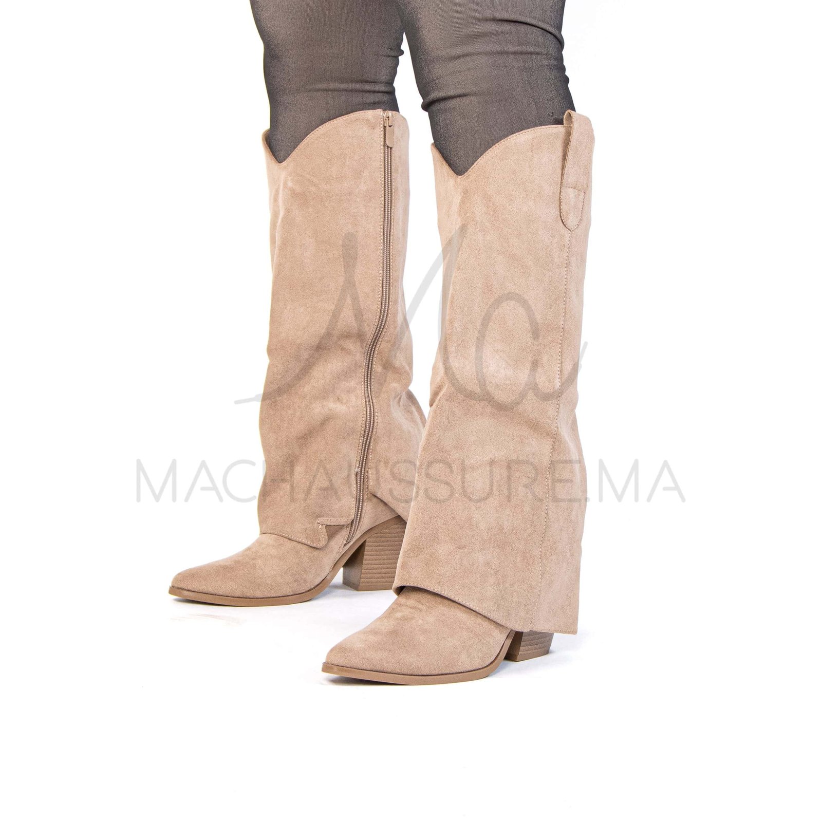 MAHA – Bottes femmes en Kaki.