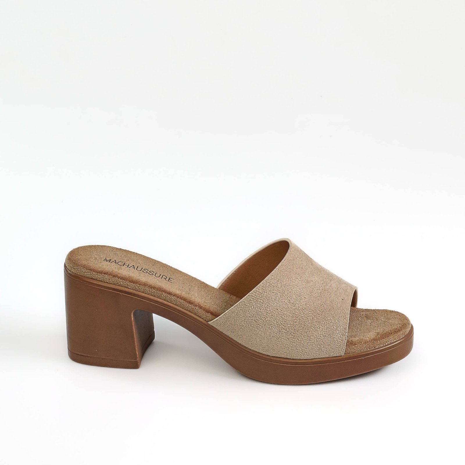 WOD – Sandales demi talon en Beige.