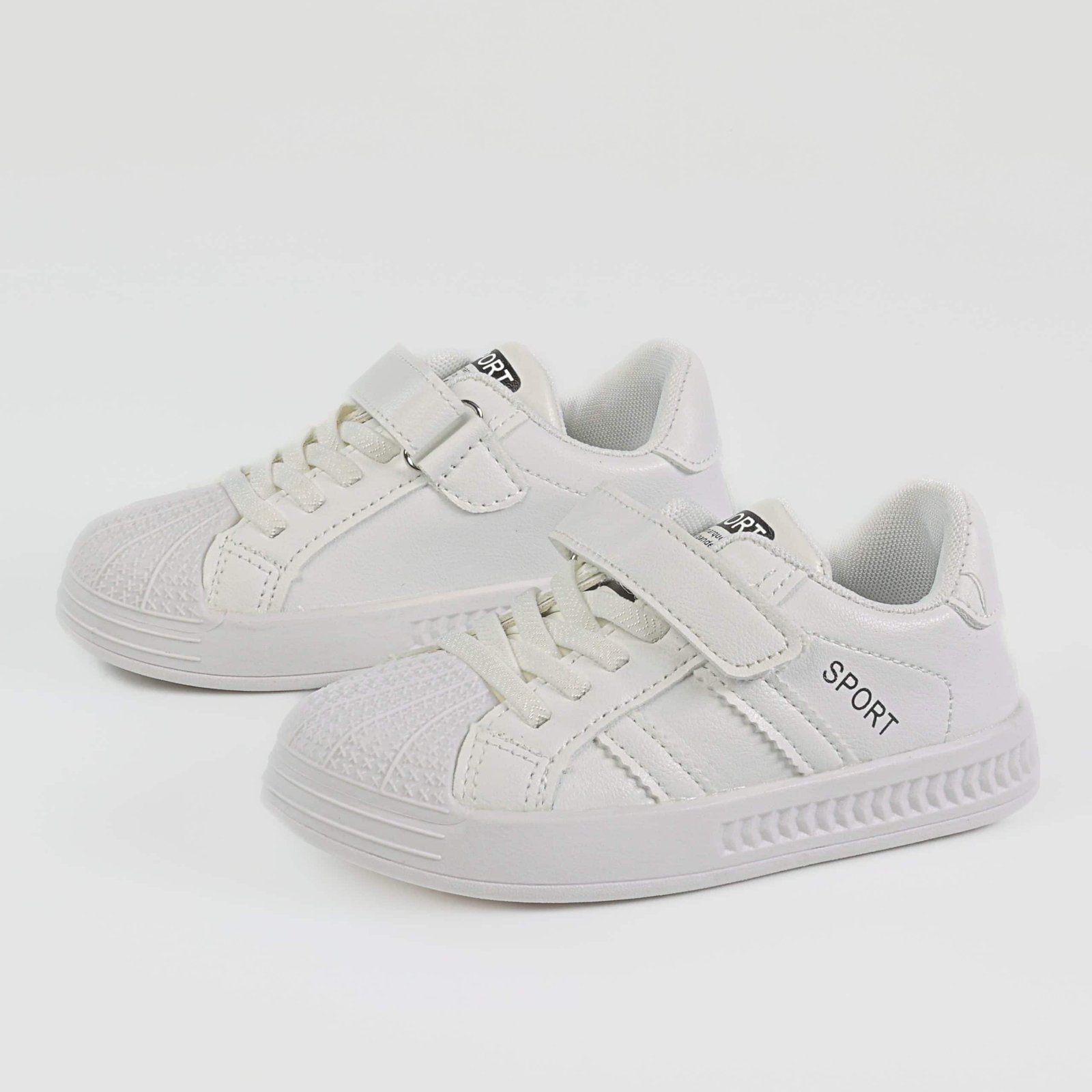 Samy – Baskets Enfants en Blanc.