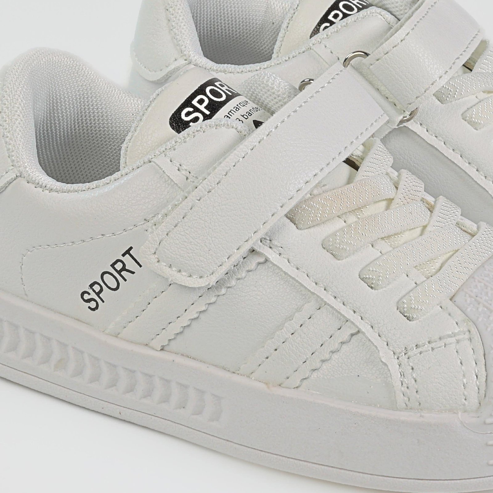 Samy – Baskets Enfants en Blanc.