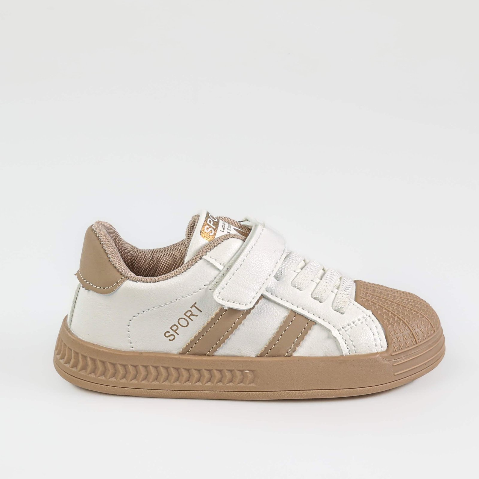 Samy – Baskets Enfants en Marron.
