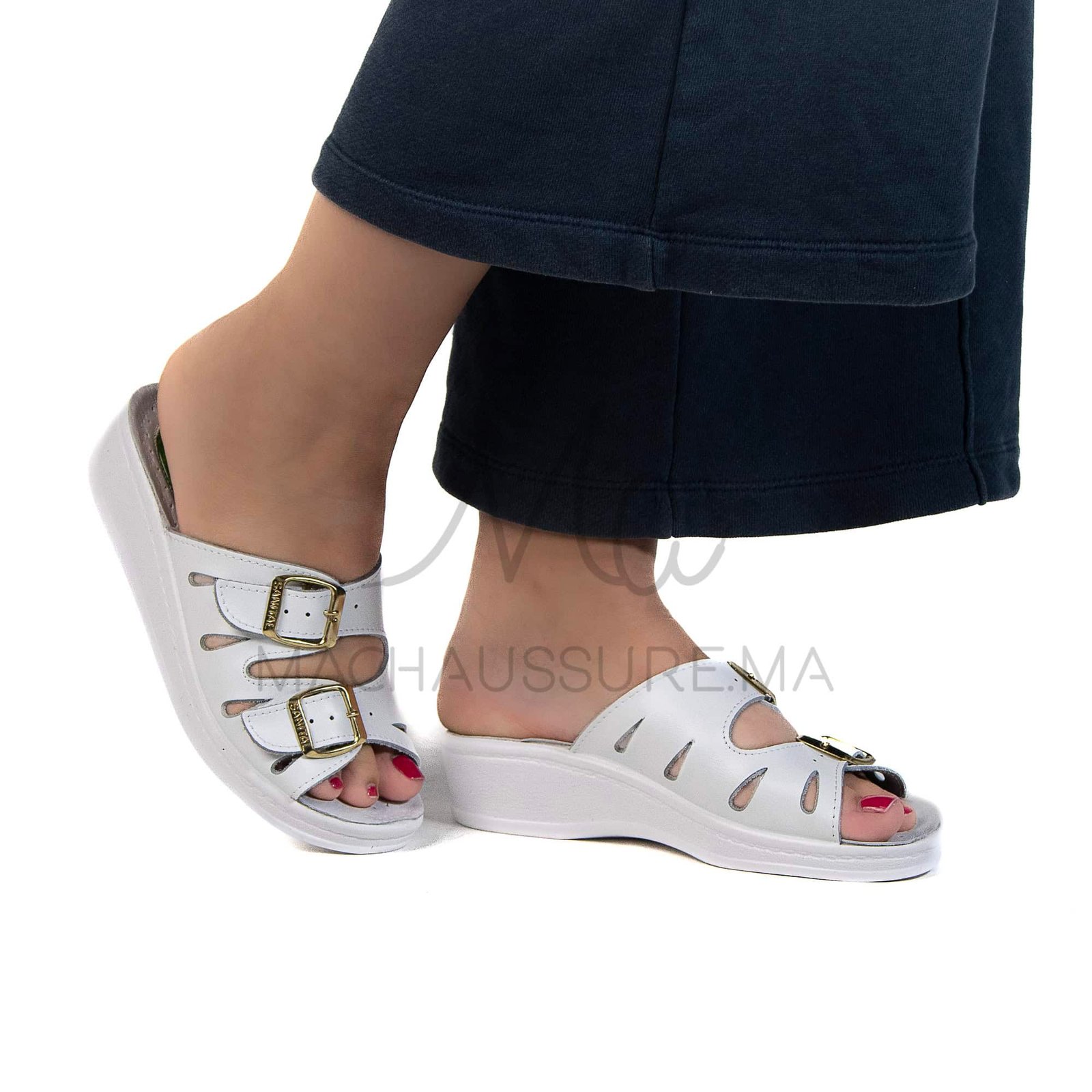 Podistep – Sandales Médicales en Blanc.